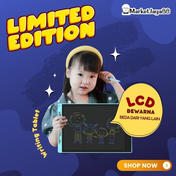 

promo ✨ -MJ88 LCD Writing Tablet Papan Tulis Untuk Anak Desa / Writing Pad - 12 inci PINK, PELANGI
