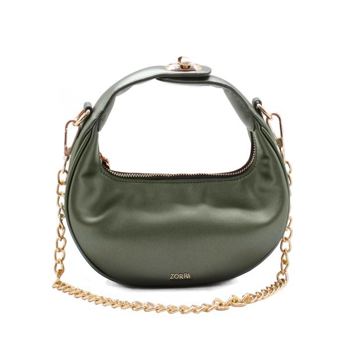 ✔C.Hyl S✔ -  BEST SELLER Zorra - Laura Tas Sling Bag Wanita Rantai Model Korea Bulat - Hijau