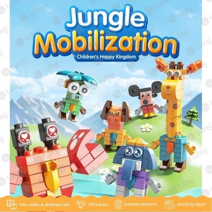 LUMI FEELO Brick Balok Building Block Cute Animal Hewan