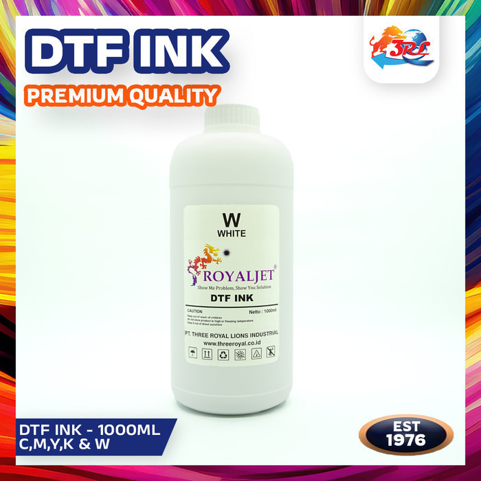

Tinta DTF untuk sablon/Tinta DTF Premium Terbaik/CMYK 1000ML - White, 1 Liter