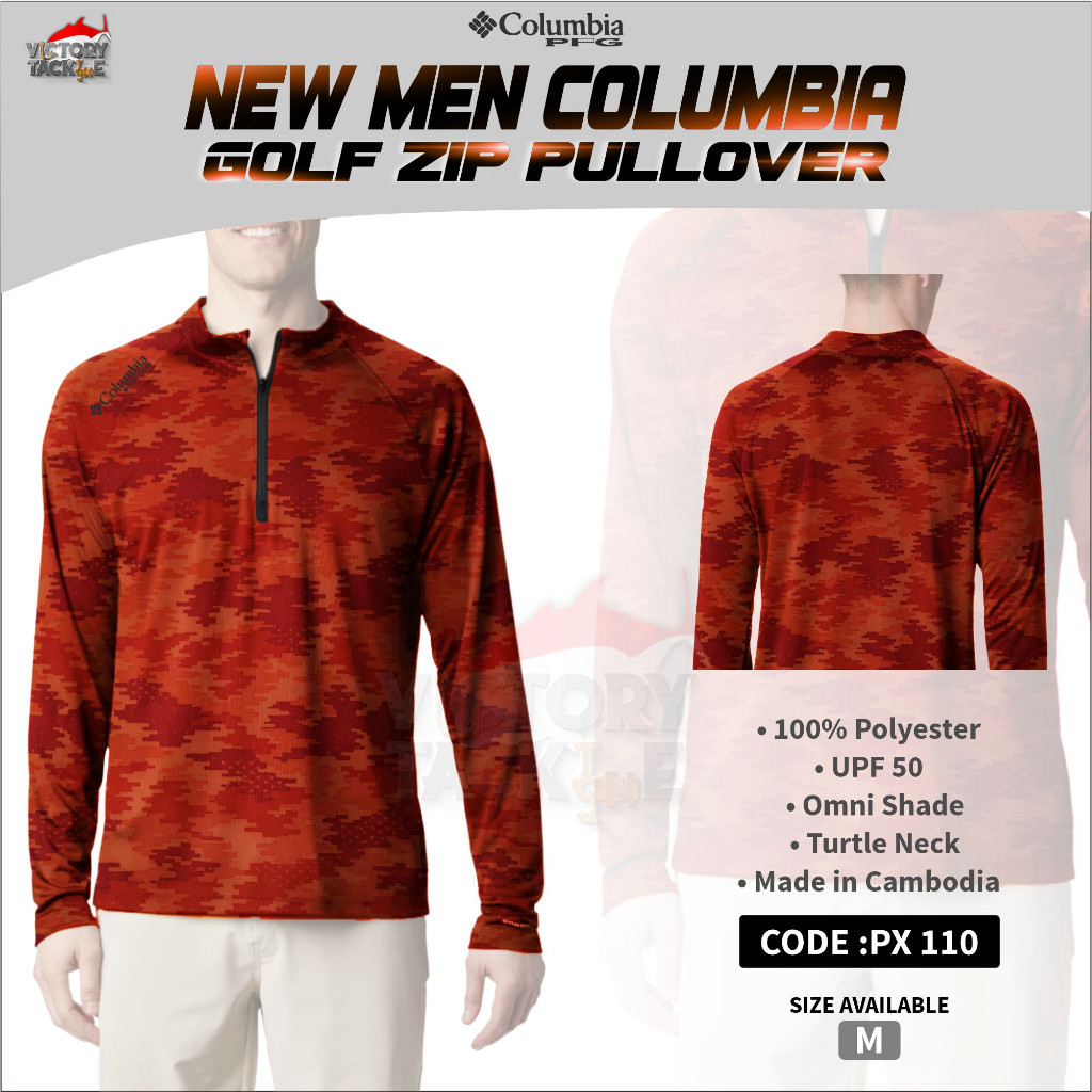 Baju Columbia / Columbia Golf Omni-Wick Home Course 1/4 Zip Pullover PX110 Firelock Fishing Mall