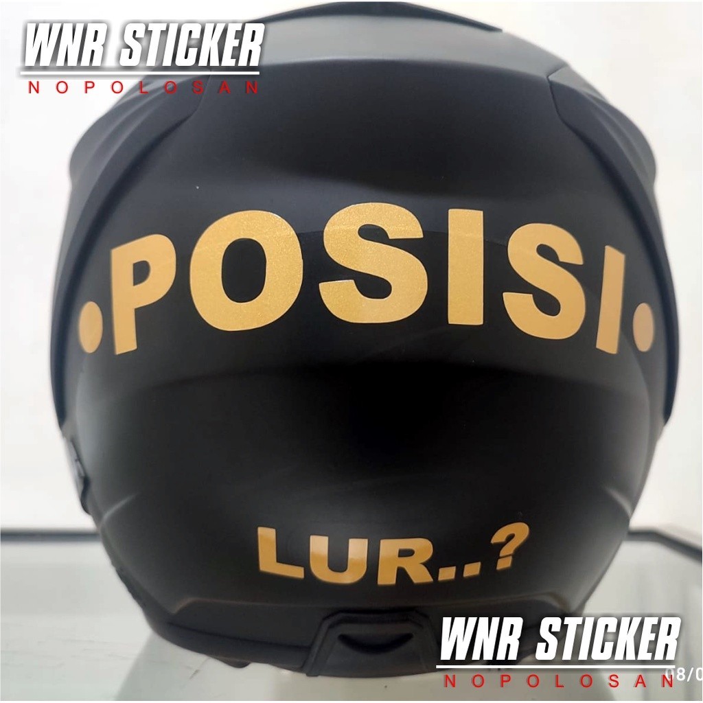 Sticker Helm Posisi Lur