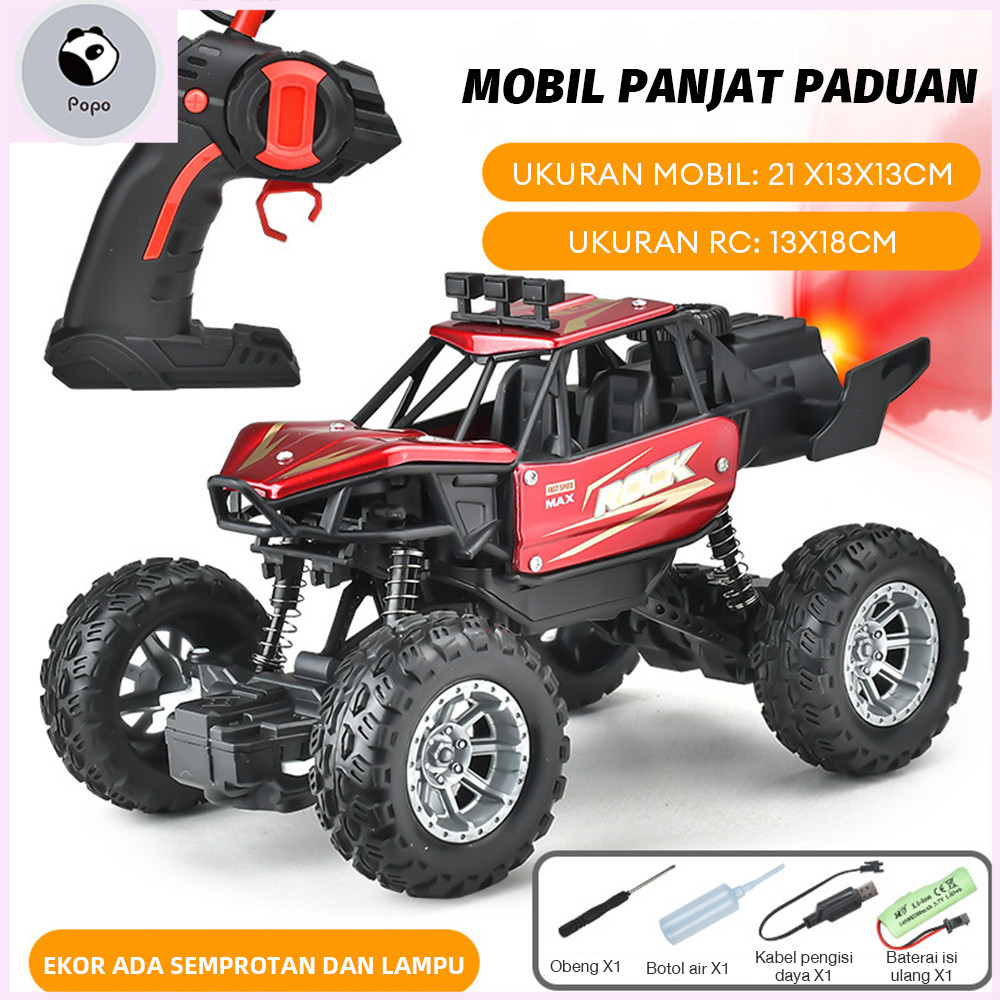 AR65TZ Mainan Mobil Remote Control off-Road Climbing 2WD 4WD Car RC Rock Dengan Fungsi Semprot