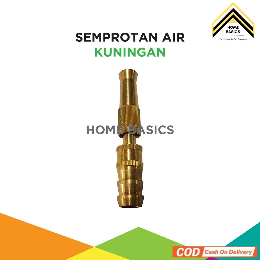 Semprotan Air Lurus Kuningan / Kepala Selang Cuci Mobil Motor / Hose Nozzle / Jet Spray