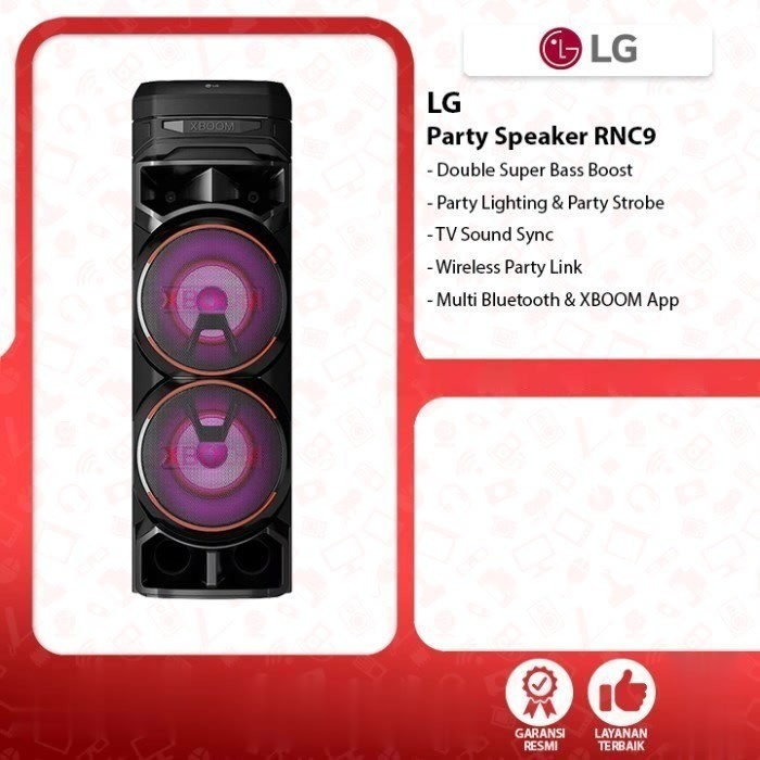 Speaker Aktif LG XBOOM RNC9 Bluetooth Party Speaker 8 x 2 Inch