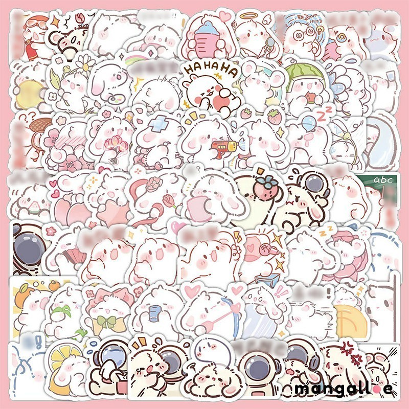 

【COD】 Stiker Lucu Kartun, Kelinci Merah Muda, Stiker Buku ,Besar Stiker Telepon ,Dekorasi Laptop Telepon MG