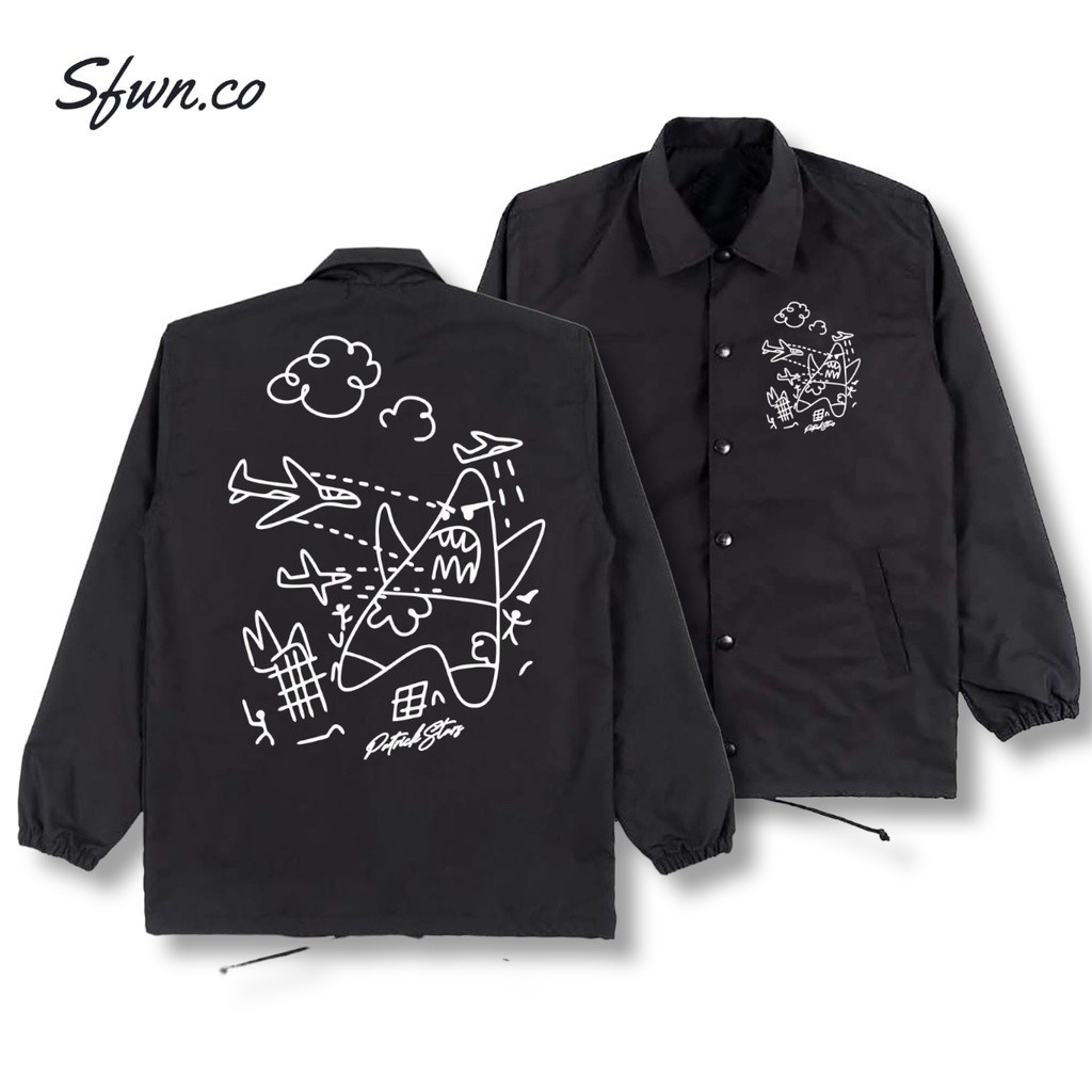 New Arrival - Jaket Coach Patung Fearless - Jaket Coach Pria-Wanita - Jaket Waterproof #