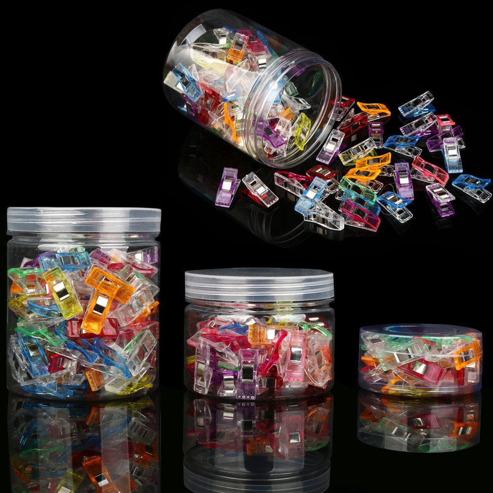 

25/50/100/200Pcs Sewing Clips Multicolor Plastic Clips Fabric Clamps Patchwork Clips Clothing Clips Holder Quilting Clip