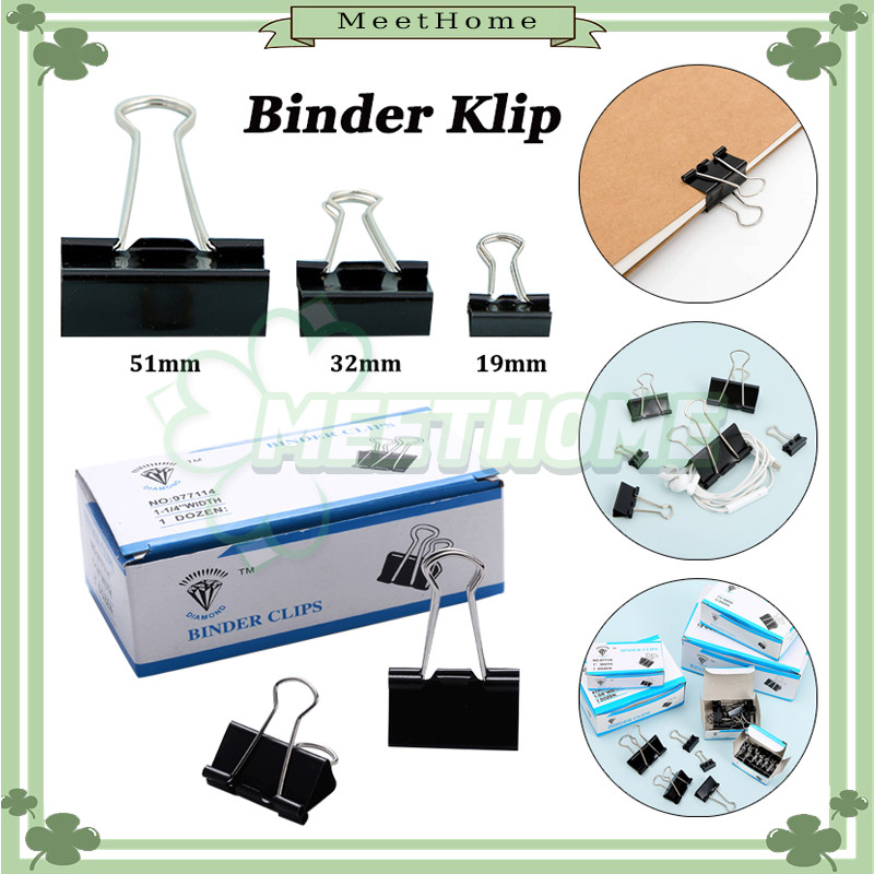 

Binder Clip/Klip Penjepit Kertas Black/Klip Hitam/Klip Keci (19/32/51MM)