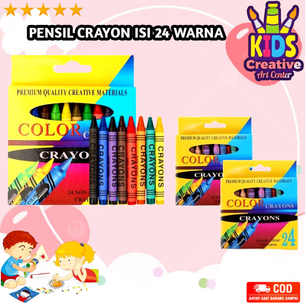 

PENSIL CRAYON ISI 24 WARNA / PENSIL WARNA GAMBAR 24PCS / CRAYON SET ANAK 24 ART SET / M H