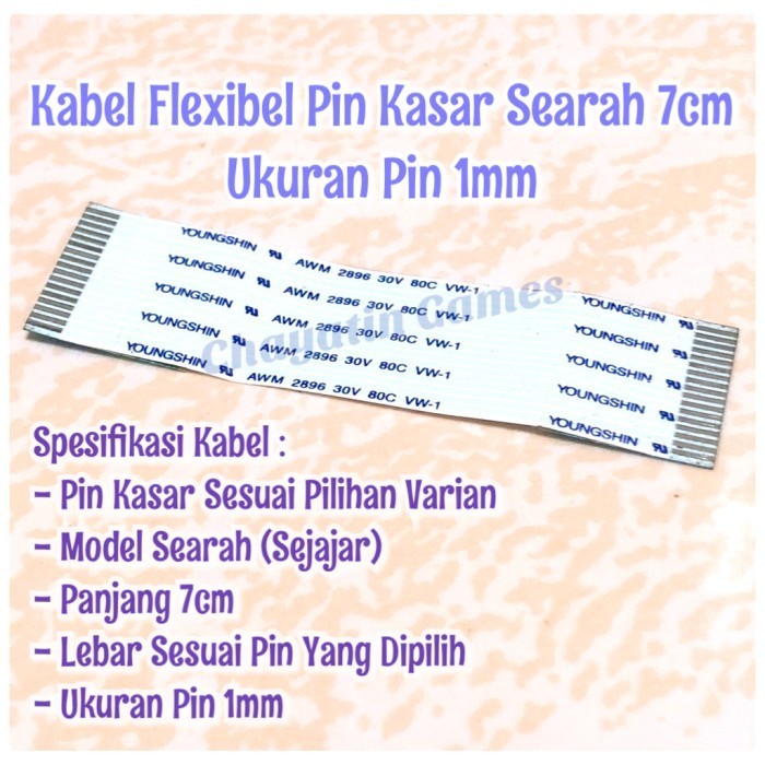 Kabel Flexibel Pin Kasar Searah Panjang 7cm Ukuran Pin 1mm - 4 Pin 7cm -AD87