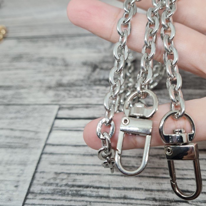 Cora Chain 0 Bag Strap / tali tas rantai panjang - silver, 100cm