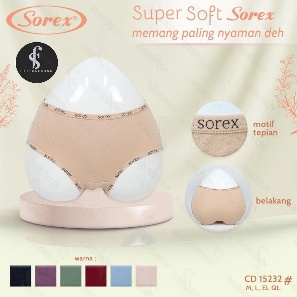 Fortunesong - Celana Dalam Wanita Sorex Full Color Super Soft Art 15232