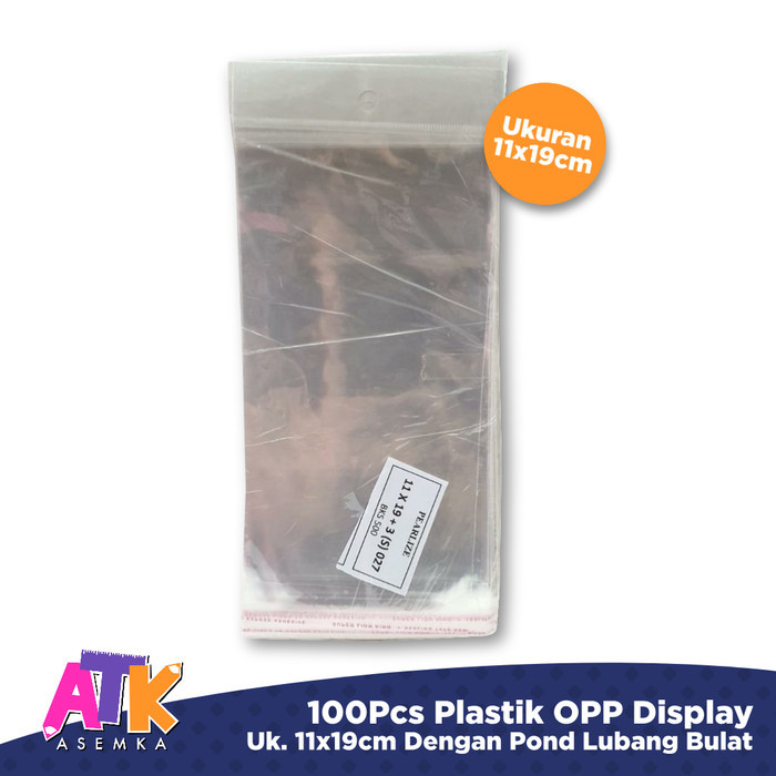 

100pcs Plastik OPP Display 11x19 Cm / Plastik Perlize / Gantung