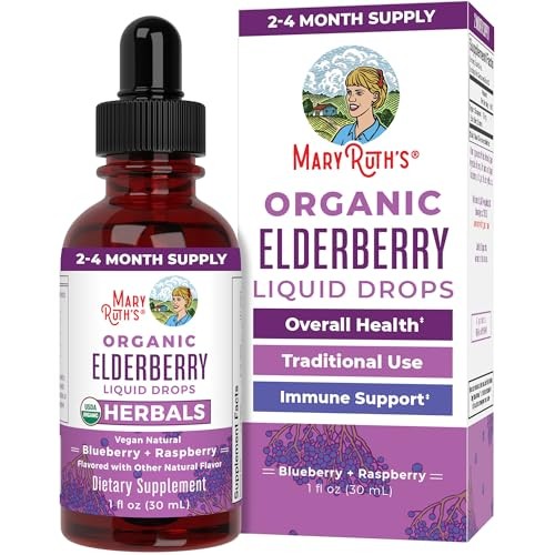 MaryRuth Organics Elderberry Syrup | USDA Organic Elderberry | Sugar