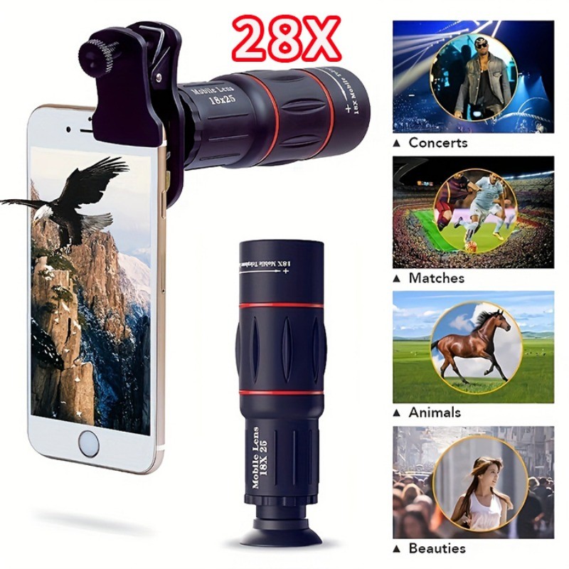 Concert telephoto mobile phone lens telescope Lensa Apexel 28x Zoom Telezoom Lensa Kamera HP Apexel 