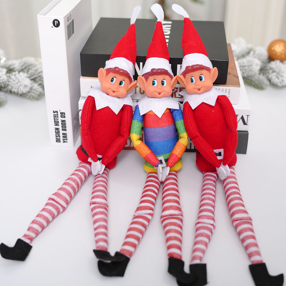 42cm Christmas Elf Behaving Behavin Badly Plush Toy Novelty Long Bendy Naughty Boy Elf on The Shelf 