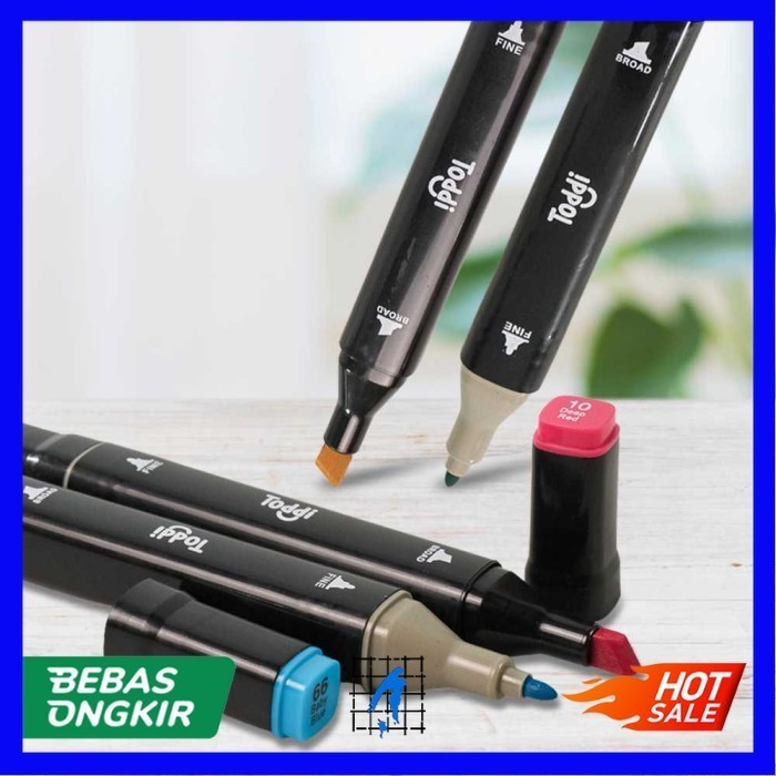 

Set Spidol Dual Side Fine Art Brush Pen Art Marker Set - 24 warna