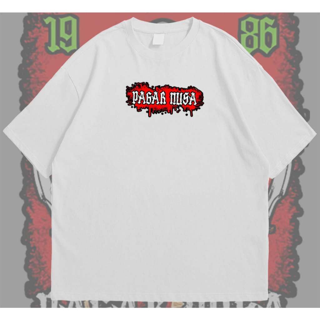 Kaos Pagar Nusa Pria Wanita Distro Lengan Pendek Putih Original