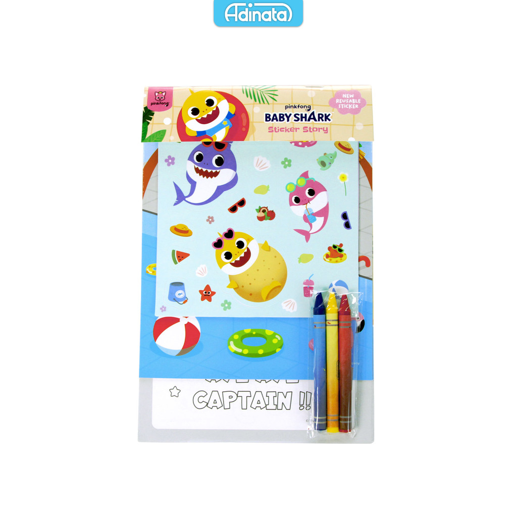 

Baby Shark Sticker Story Book 2430-6702 - Adinata / Stiker