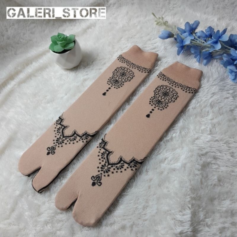 kaos kaki jempol motif henna/kaos kaki muslimah/kaos kaki jempol wanita/kaos kaki jempol muslimah/ka