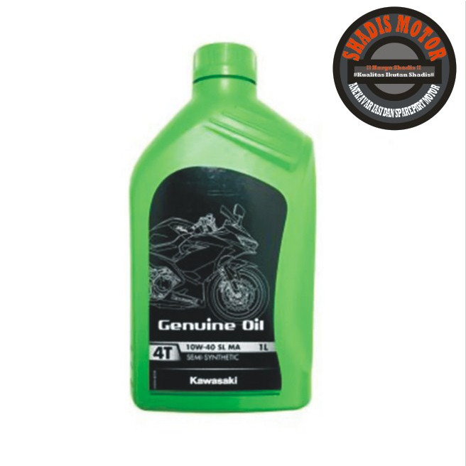 Oli Kawasaki 4T SAE 10W-40 SL MA Semi Synthetic Oli Motor 1 Liter