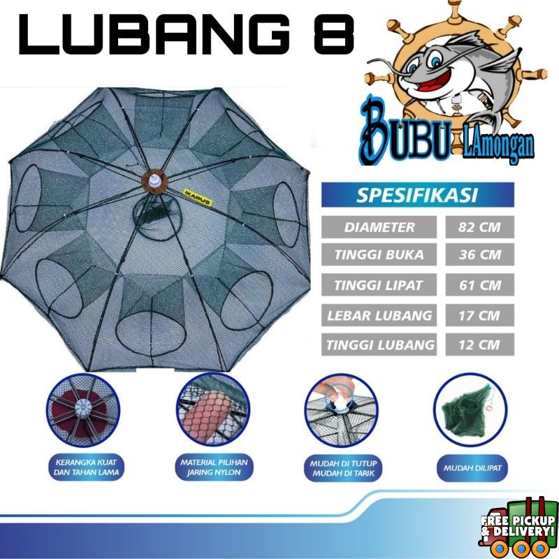bubu perangkap ikan dan udang lubang 8/bubu payung/bubu perangkap ikan/bubu perangkap udang