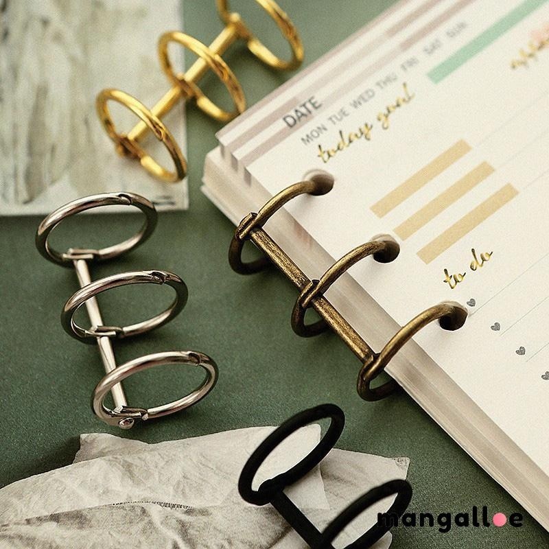 

1pc 3 Ring Binder Metal Clip 3 Hole Lubang Klip Logam Bergerak 3 Hole Ring Binder Loose Metal Clip Rings Loose-Leaf Binder