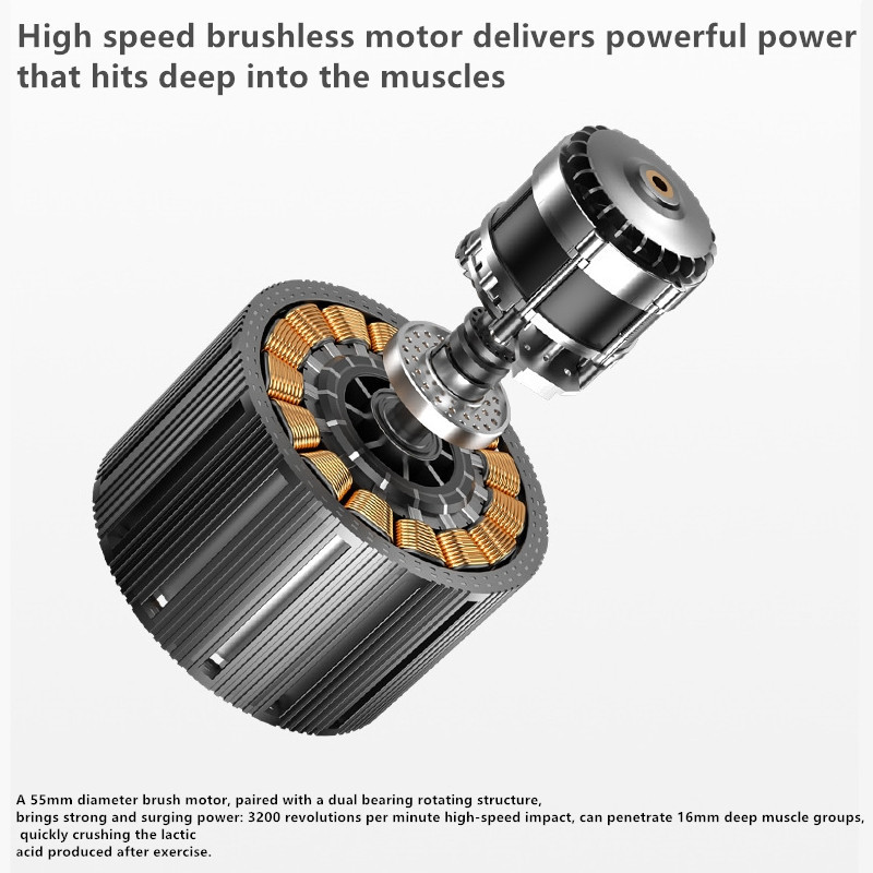 European standard brushless fascia gun 24V 2500-6800mAh massage gun battery pack electric silent nec