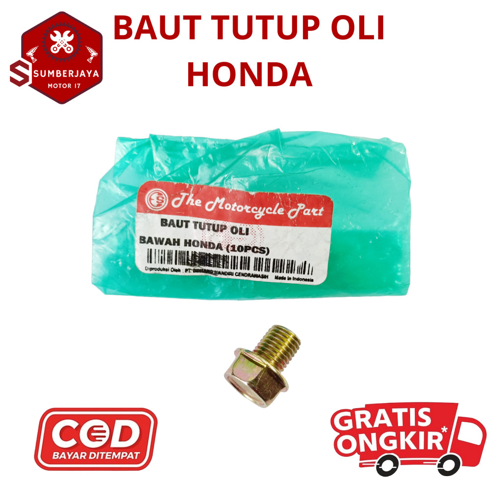 Original Baut Tutup Oli Pembuangan Mesin Bawah Honda Supra Grand karisma