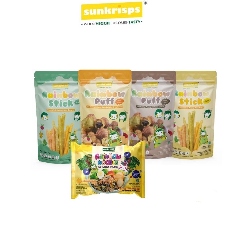 

Sunkrisps Rainbow Stick Puff Cemilan Anak