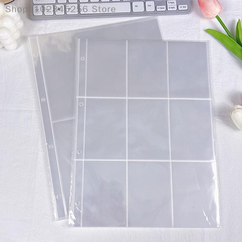 

10Pcs/set A4 Clear Photo Album Refill Pages File Protector 4 Hole 4 Ring Binder Photocards Postcard Card Notebook 6×4 10×15