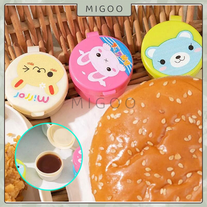 9PCS Botol Saus Bento Mini / Saus Cup Karakter / Saus Cup