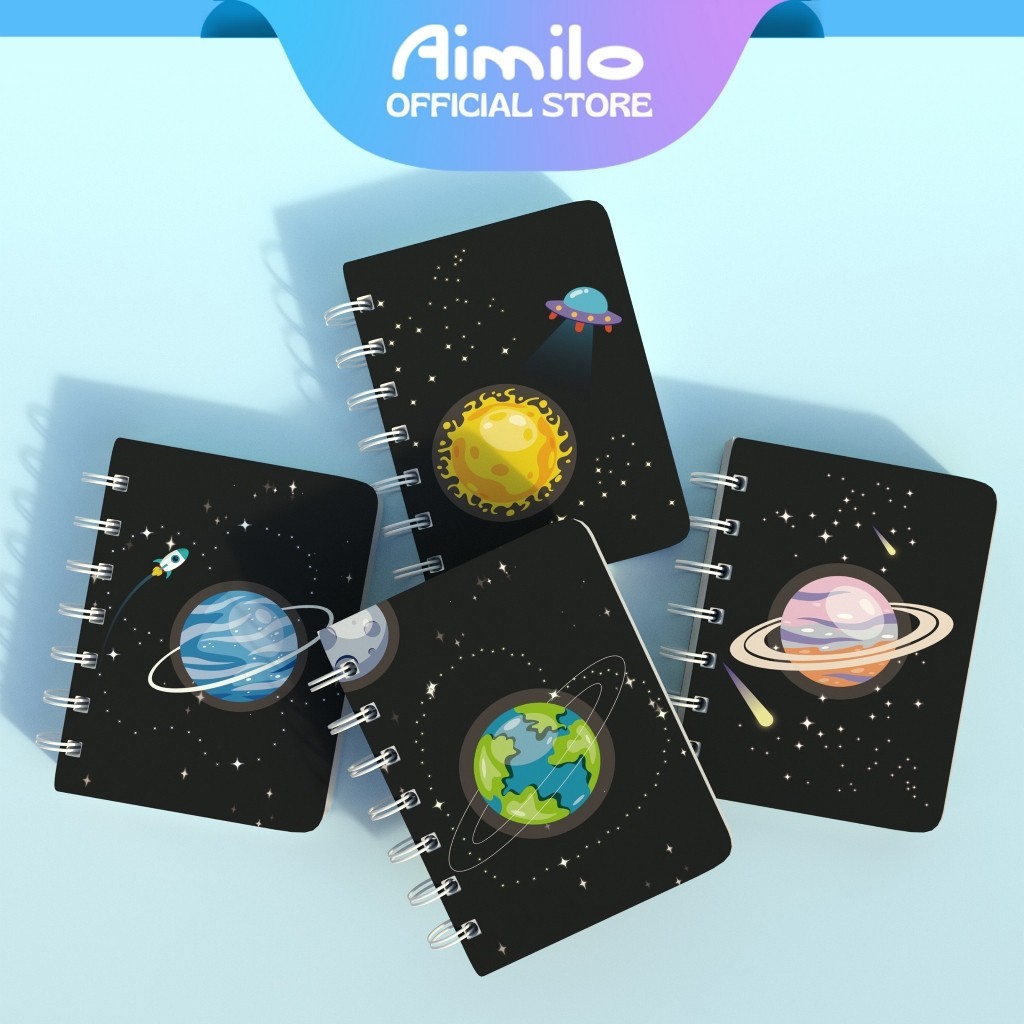 

[READY] Aimilo Notebook Mini 1 Paket 4 Pcs Buku Kecil Catatan Scrapbook Buku Notes Kecil 80 Lembar