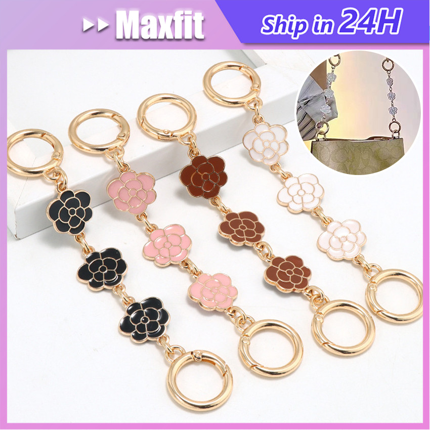 Bag Chain Strap Extender | Bag Strap | Rantai Tas (Bunga Kamelia) Chain Adjuster Extender Connector 