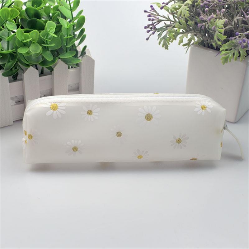 

1/3/5Pcs Kawaii Transparent Pencil Case Daisy Gift Estuches School Pencil Box Pencilcase Pencil Bag School Supplies Stationery