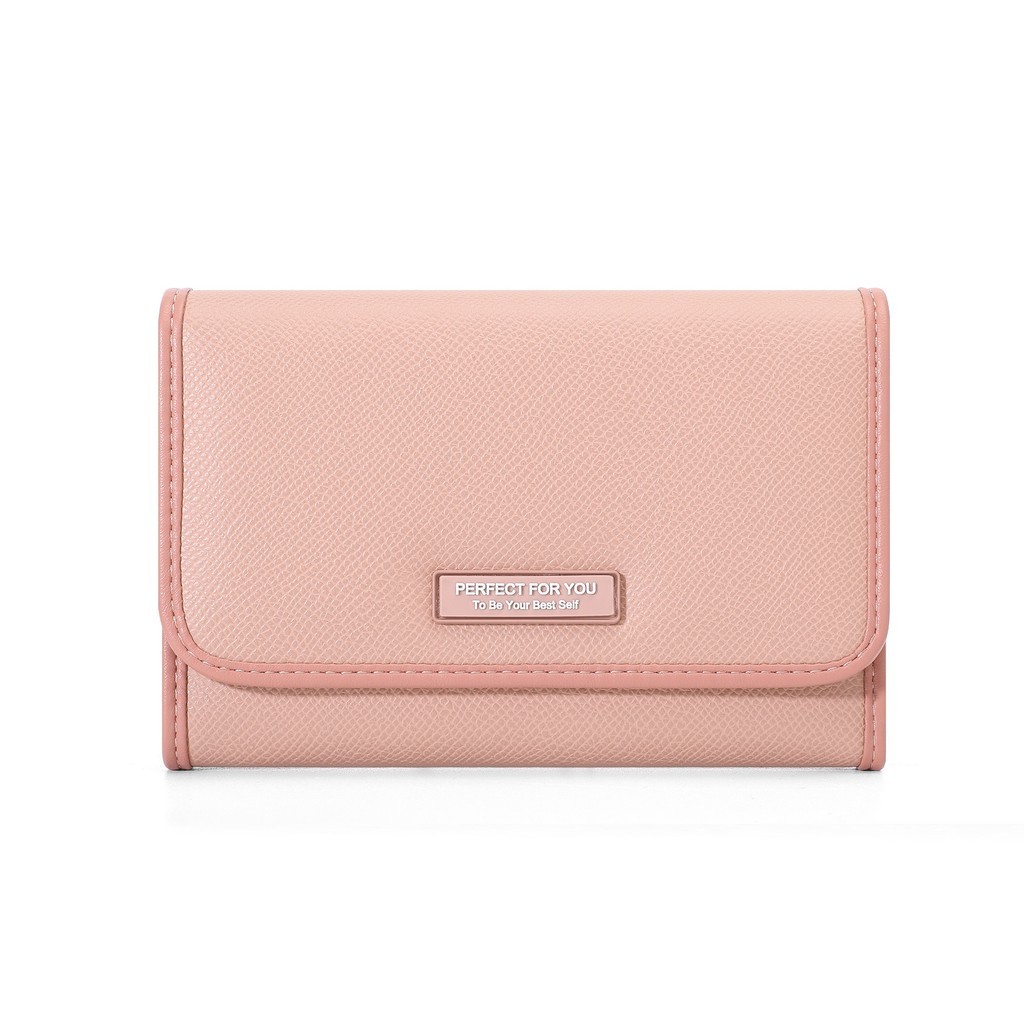 JIUFENG Dompet Pendek Wanita Modis Dengan Banyak Slot Kartu