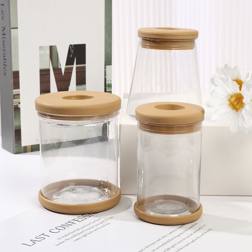 

Round Flower Pot With Drainage Hole Transparent Hydroponic Flowerpot Orchid Pots Flower Containers Indoor Garden Supply