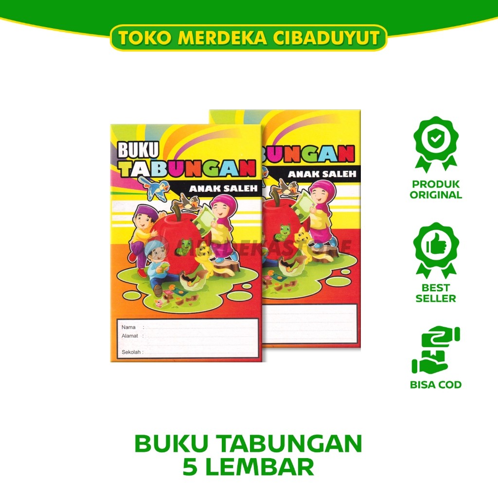 

Tabungan 2 | Buku Tabungan Anak Saleh Untuk Siswa/Santri /Sekolah | 20 Hal 16x10.5 Cm | Cahaya Ilmu Bandung