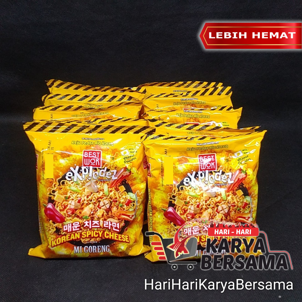 

BEST WOK EXPLODEZ MIE GORENG KOREAN SPICY CHEESE PACK 10'S X 73GR