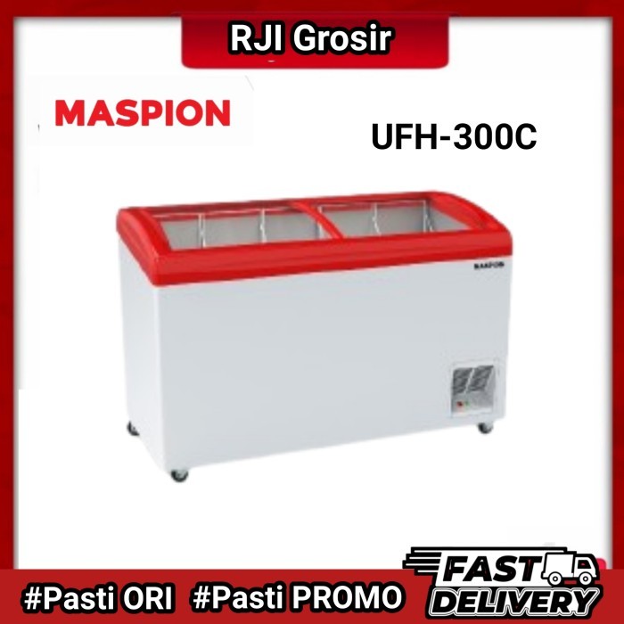 MASPION FREEZER KACA 300 Liter PEMBEKU UFH-300C SLIDING GLASS