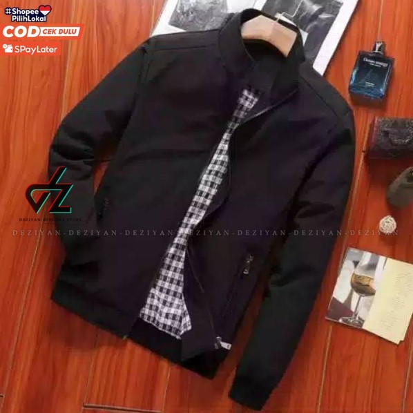 DEZIYAN [BISA COD] JAKET HARRINGTON PRIA POLO ORIGINAL TEMPLATE MOCKUP CASUAL SMITH BIG SIZE HARINGT