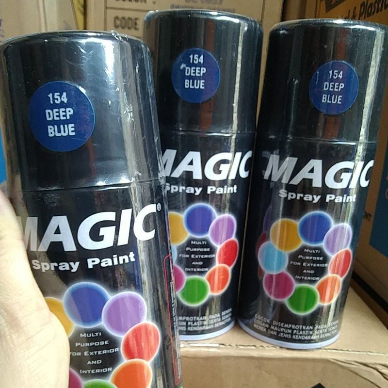 cat semprot pilok pilox magic spray paint magic deep blue 154 300cc biru tua biru gelap biru navy