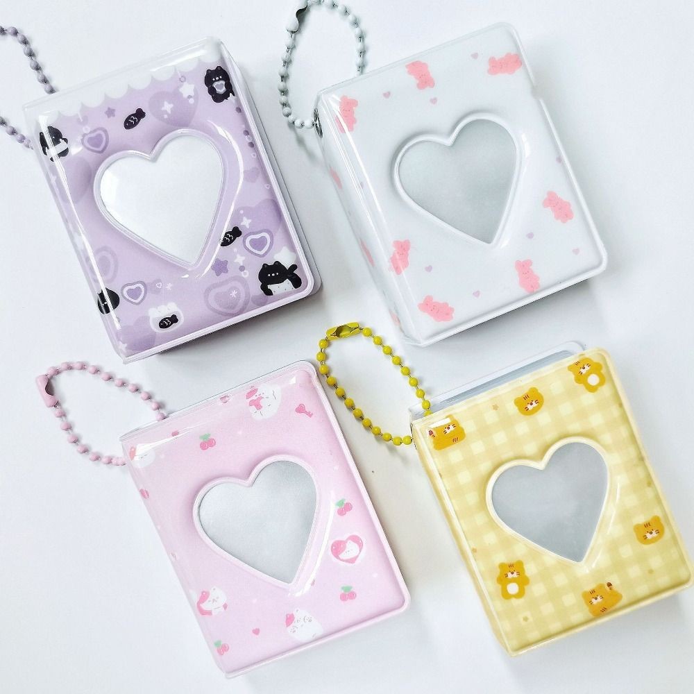 

1Pc Plastic Waterproof Cartoon Bear Photo Album Hollow Picture Storage Case Ins Cute Kpop Card