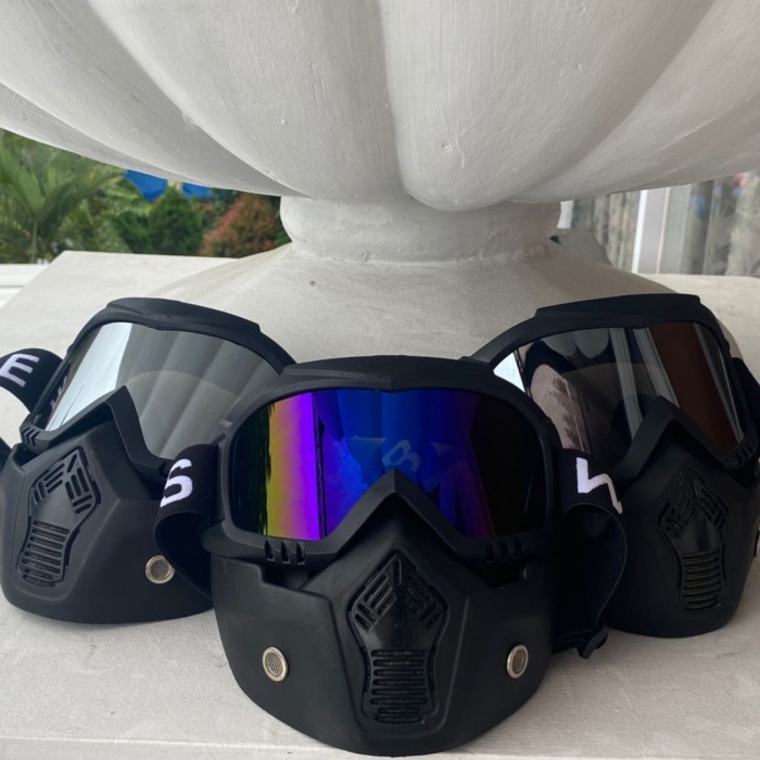 "F.SK" - TERMURAH Google Mask Helm Osbe Premium - Bermacam warna - Rainbow