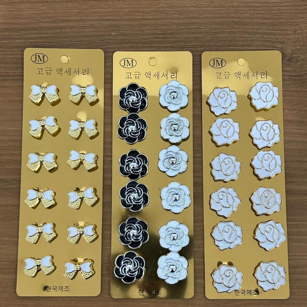 Lusinan Bros Motif Bunga Mawar Dan Pita - Bros Dada Korea - Aksesoris Hijab - Aksesoris Tambahan -Br