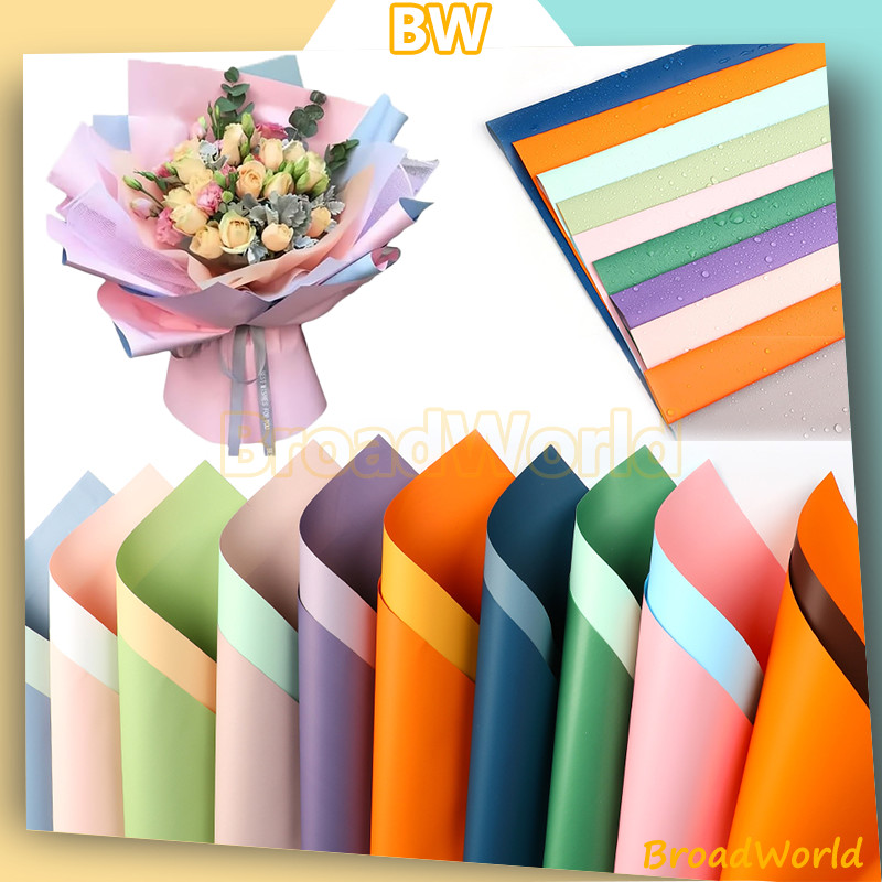 

Kertas Buket 2 Warna / Buket Bunga / Flower Wrapping / Kertas Bunga / Flower Paper Cellophane/Flower wrapping cellophane duo two side 58x58cm