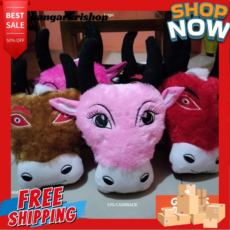 Boneka Bantal kepala bantengan Cod BGK
