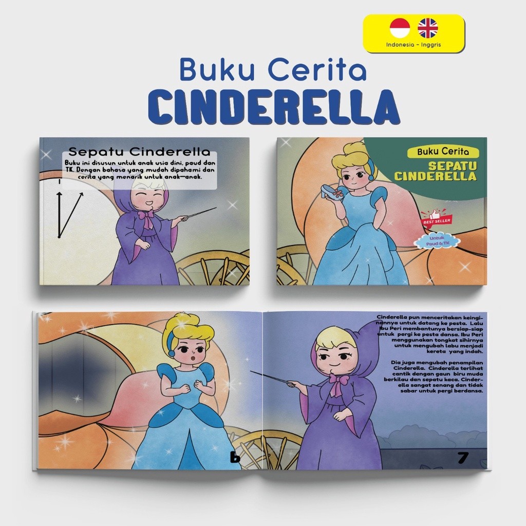 

BUKU CERITA ANAK BERGAMBAR FULLCOLOUR LAMPU AJAIB ALADIN PANGERAN KATAK CINDERELLA RAPUNZEL THUMBELINA PUTRI