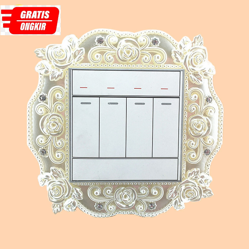 Saklar Hiasan Dinding/Dekorasi Wall Sticker Socket/Frame Saklar Lampu Elegan/Saklar Hiasan Dinding P